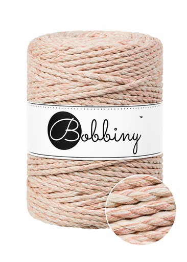 Corde Macramé Torsadé 5mm Bobbiny - Couleur Peach Shake