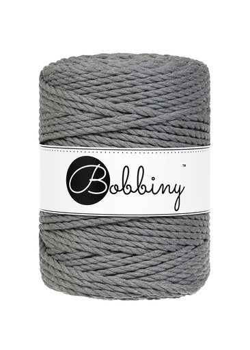 Corde Macramé Torsadé 5mm Bobbiny - Couleur Stone Grey