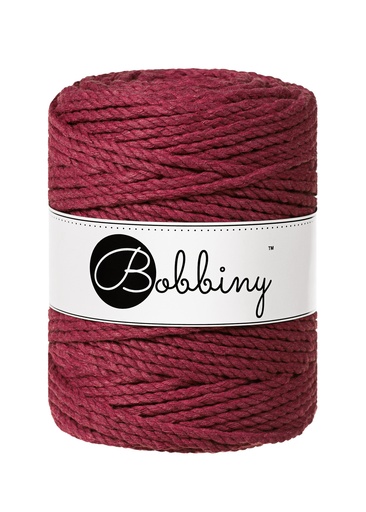 Corde Macramé Torsadé 5mm Bobbiny - Couleur Wine Red