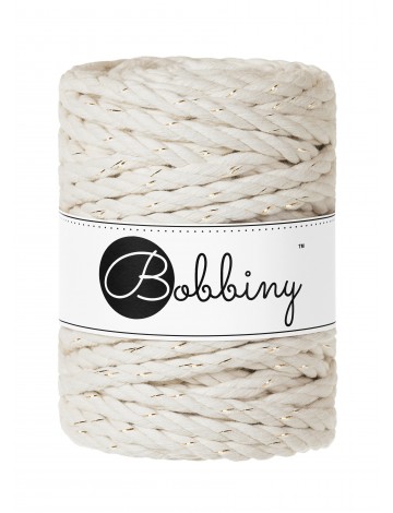 Corde Macramé Torsadé 9mm Bobbiny - Couleur Golden Natural