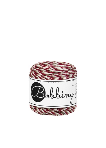 Corde Macramé Torsadé 1,5mm Bobbiny - Couleur Holiday Champagne