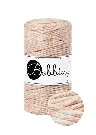 Corde Macramé Peigné 3mm Bobbiny - Couleur Peach Shake